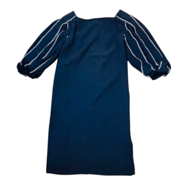 William Travilla Vintage Crystal Rhinestone Studded Crepe Cocktail Dress XS/S - Picture 1 of 8